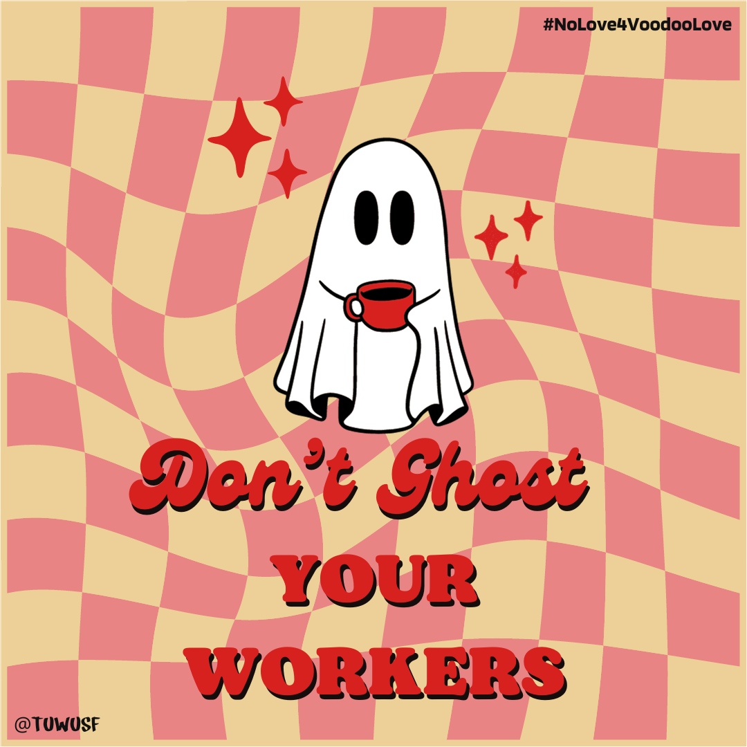 BOO! 👻

We're letting bosses KNOW, TUWU is not here to let ANY MORE workers be taken advantage of ANY LONGER! ✊🏽✊🏽⛓️