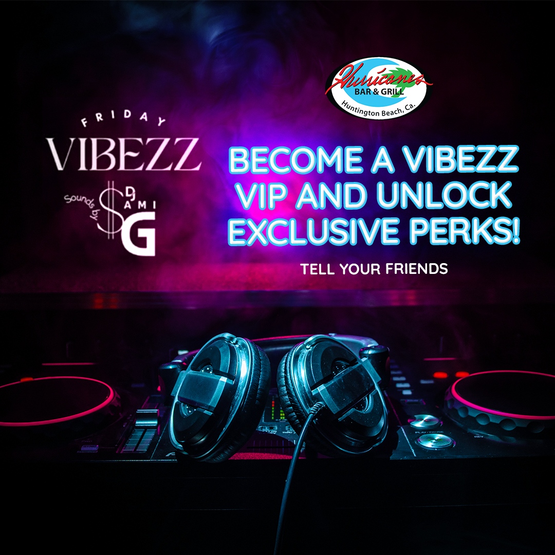HurricanesBar's tweet image. Friday Night Vibezz are about to reach another level! 🎉 Join the exclusive DJ Sami G VIPs for an unforgettable experience. 

Text VIBEZZ to 833-498-3810 and unlock a world of shot specials, bottle service, front-of-line access, and so much more - all for FREE!
