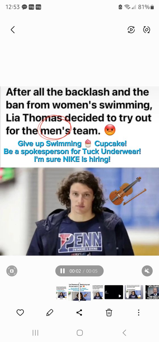 _chatterboxmama's tweet photo. After all the backlash? WTF? Lia Thomas, a 6'2 MAN who stole women's championship dreams & walked around with his schlong hanging out!!! REAL F'ing ladylike!
#liathomas #rileygaines #HappyHalloween #DefundUPenn #transwomenareconmen #AppleEvent #WomensRights https://t.co/U6Q3gieoIX
