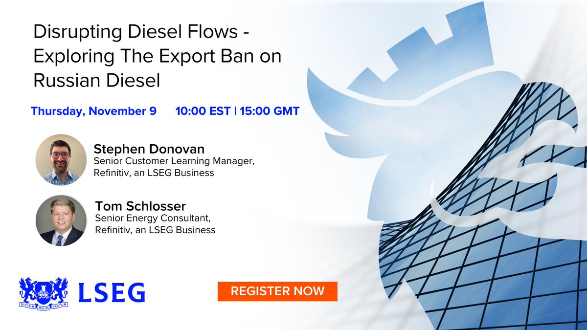 Join us in our third installment of the Disrupting Diesel Flows series as we review the implications of Russia banning gasoline and diesel fuel in hopes of improving the country's domestic supply. lseg.group/46SM40X