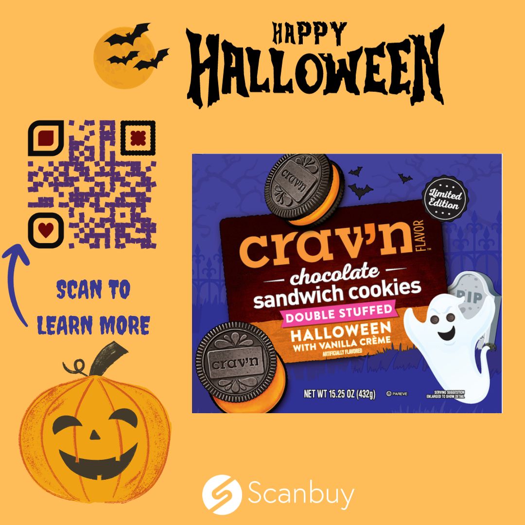 Happy Halloween from us to you! ​
​
Skip the small print - look out for #smartlabel QR codes on your favorite #halloween treats to learn more about their allergen and ingredient information!​
​
#QRCodes ​#BeyondTheLabel #BrandsThatCare #Smartlabel #Transparency