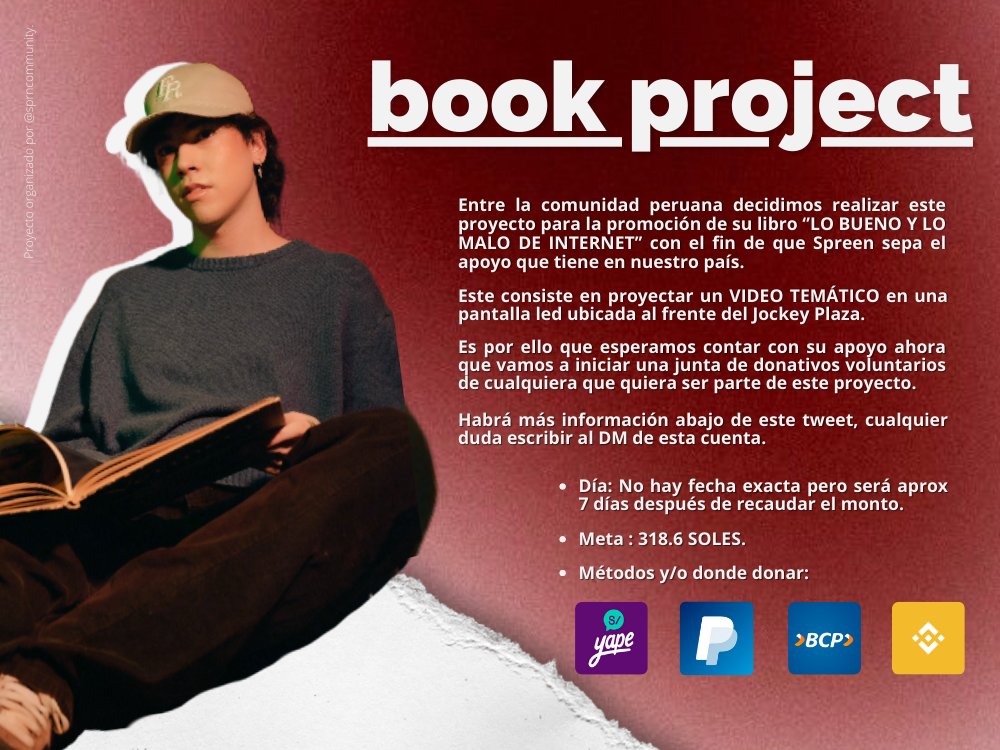 sprncommunity's tweet photo. 📚 project 𝄒⁩ 1er proyecto de la cuenta.
 
las cuentas para donar las dejaré en las respuestas de este tweet al igual que un formulario opcional para registrar donaciones. 

nos ayudan a difundir dando rt. ♡ https://t.co/yvtaMX78jE