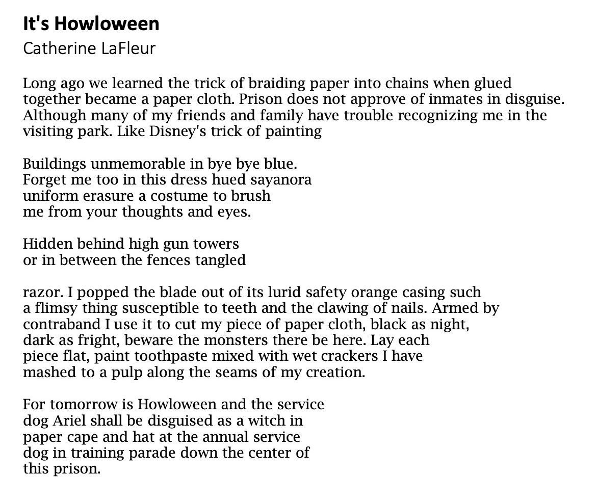 “It’s Howloween,” a poem by our Luis Angel Hernandez Poet Laureate, Catherine LaFleur 🎃