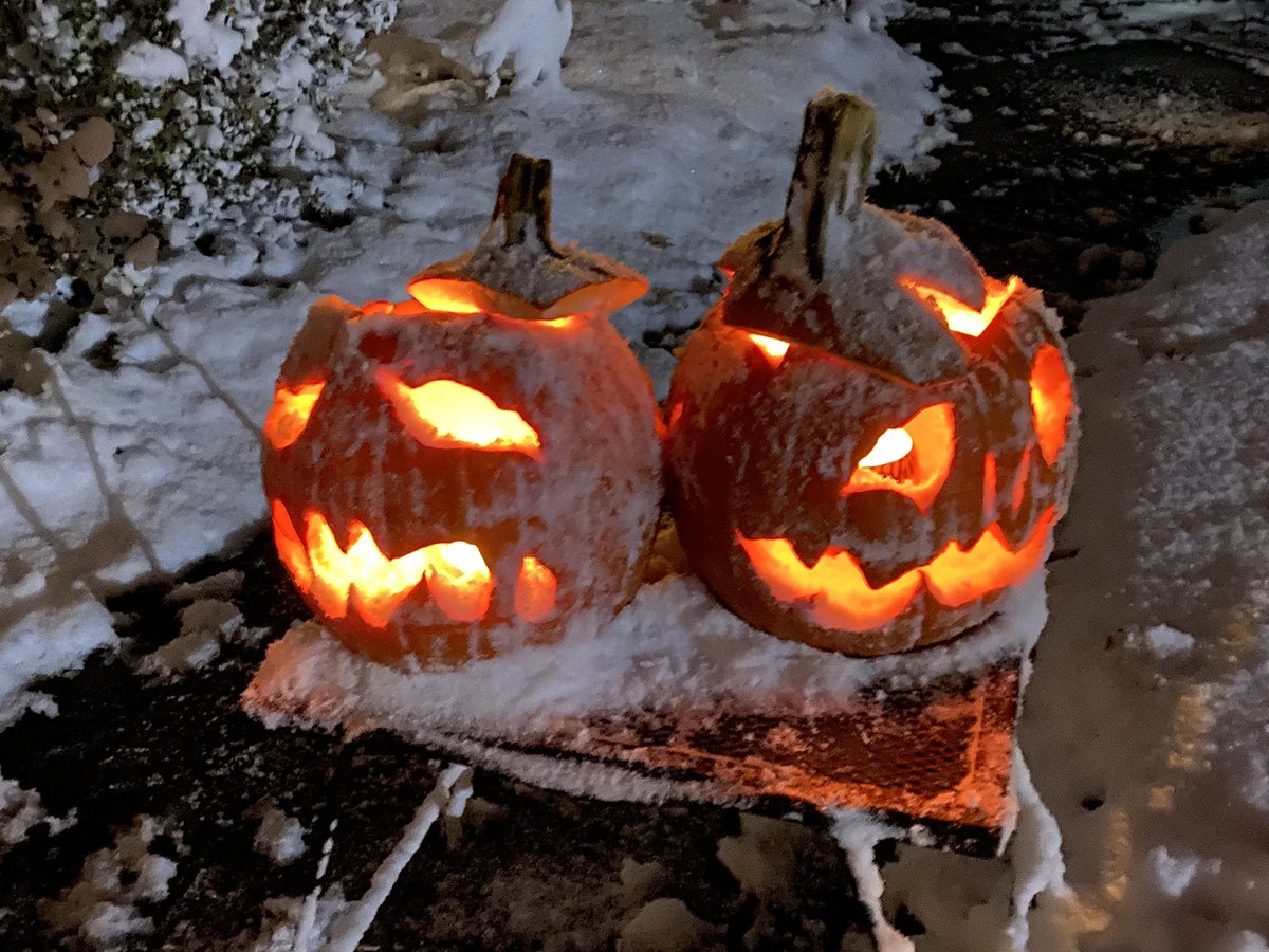 GFlegel's tweet photo. Happy Halloween / First Snow https://t.co/qvB4qvMSJ2