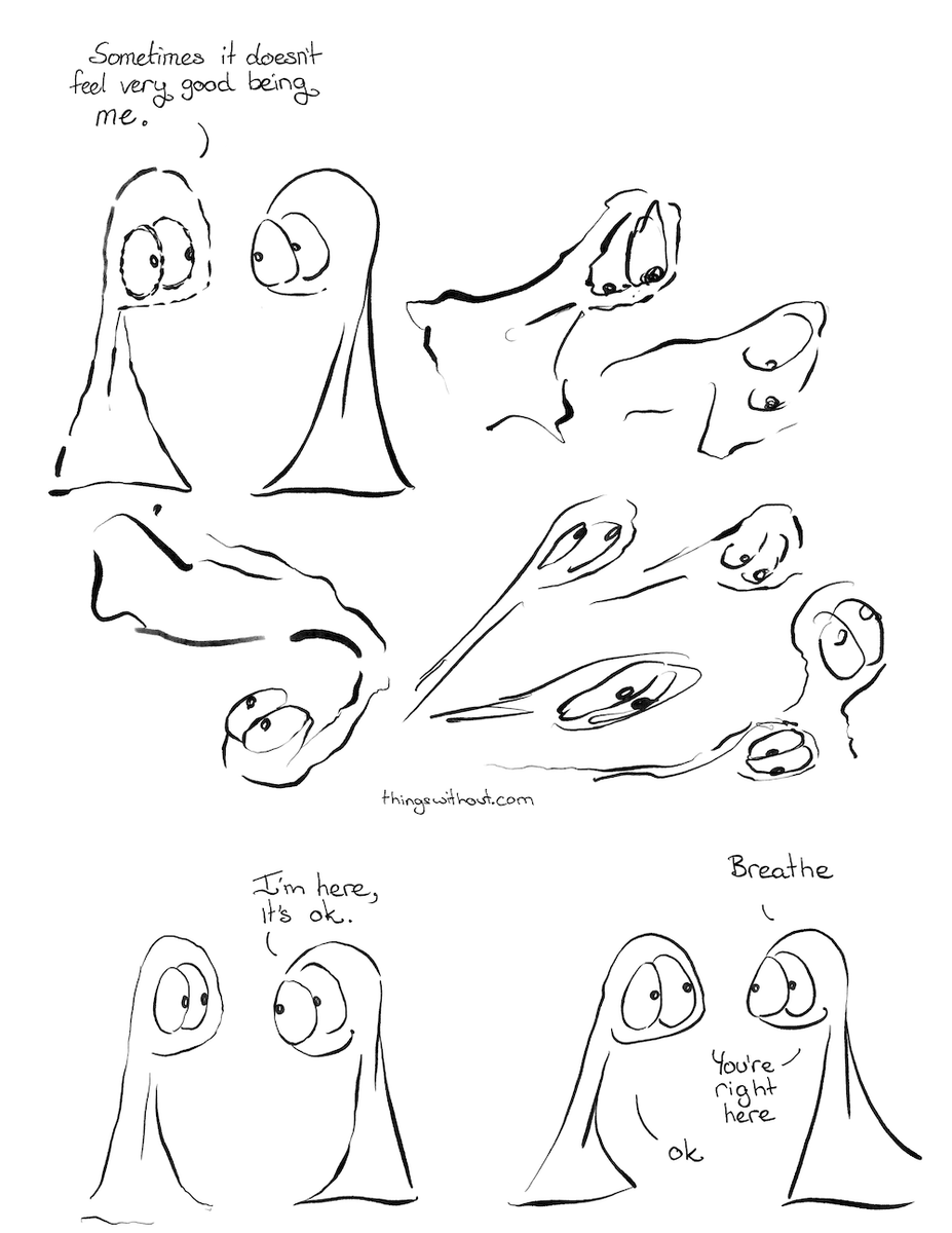 Thingswithout's tweet image. Huzzah for people who can be there for you, huzzah for breathing.  

thingswithout.com/comic/to-be-me…

#AutoBioComics  #MentalHealth