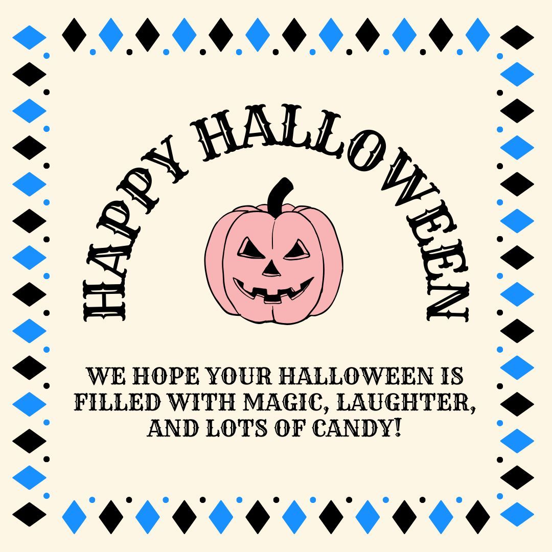 Happy Halloween, folks! 🎃 Wishing you a boo-tiful Halloween filled with lots of laughter and memorable moments. Enjoy the spooky festivities 👻