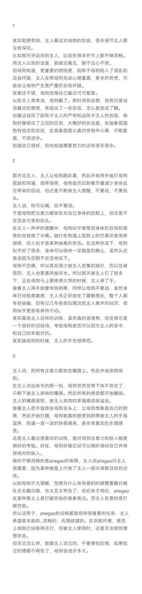 好的主奴关系，主人是不需要狗链的，因为狗链随时都在主人手中;
好的主奴关系，主人是不需要皮鞭的，因为皮鞭时刻在母狗心中。 https://t.co/PT2MjeLbE5