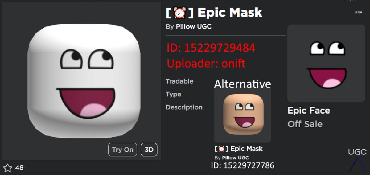 HOW TO GET THE EPIC FACE IN 2022  Roblox Limited UGC For FREE!? 