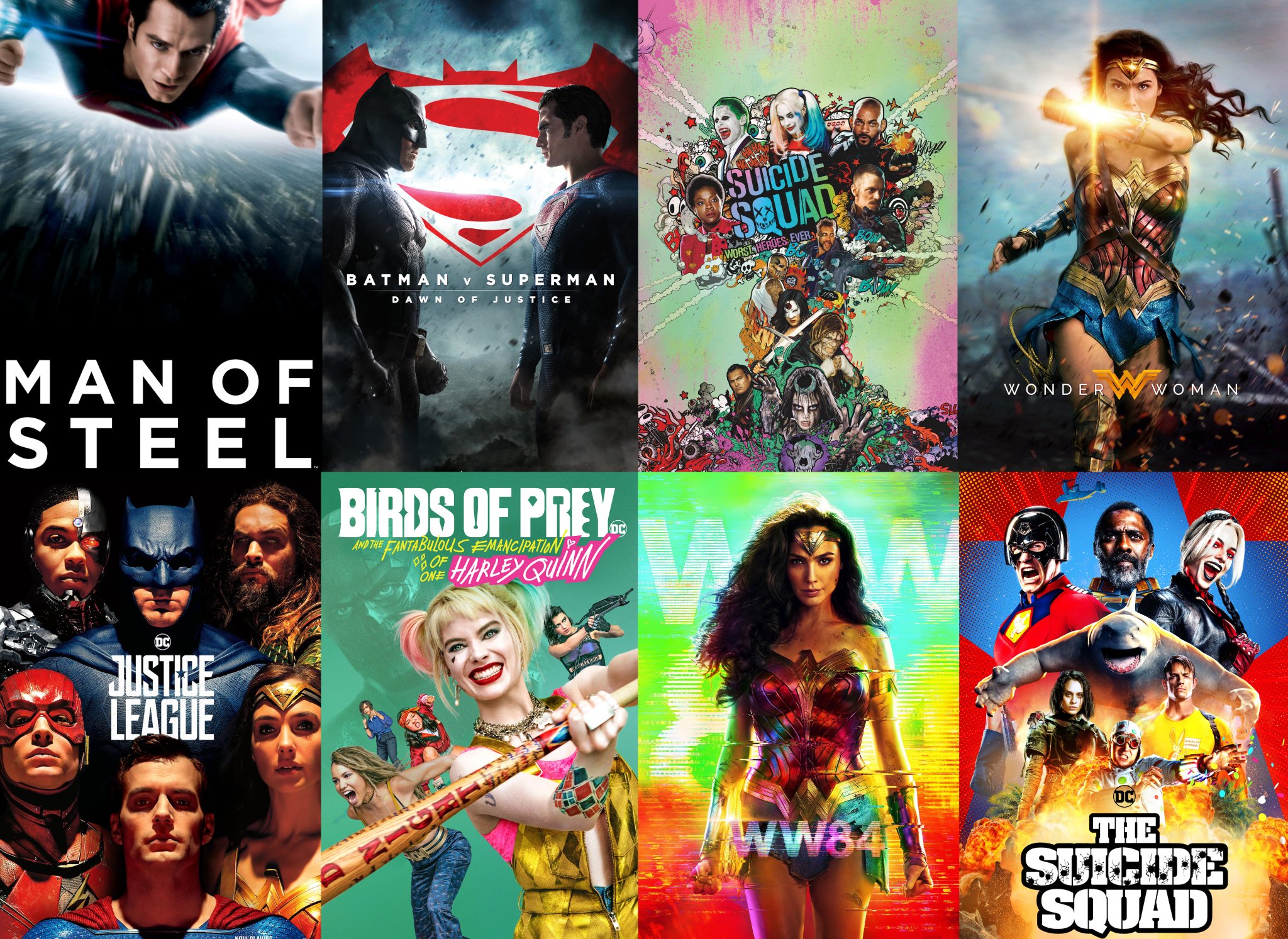 Netflix on X: Man of Steel Batman v. Superman Suicide Squad Wonder Woman Justice League Birds of Prey Wonder Woman: 1984 The Suicide Squad Take a journey through the DC Extended Universe