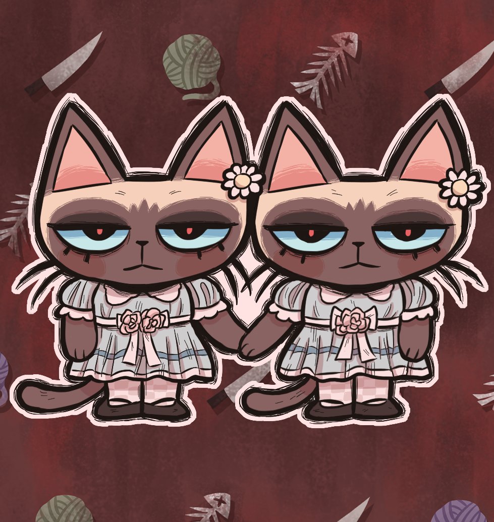IzzyRaeComix's tweet photo. Killer Kitties 3: Yamapurra, Siamese Twins 😼🔪

#HappyHalloween https://t.co/b5YMe7RZUt