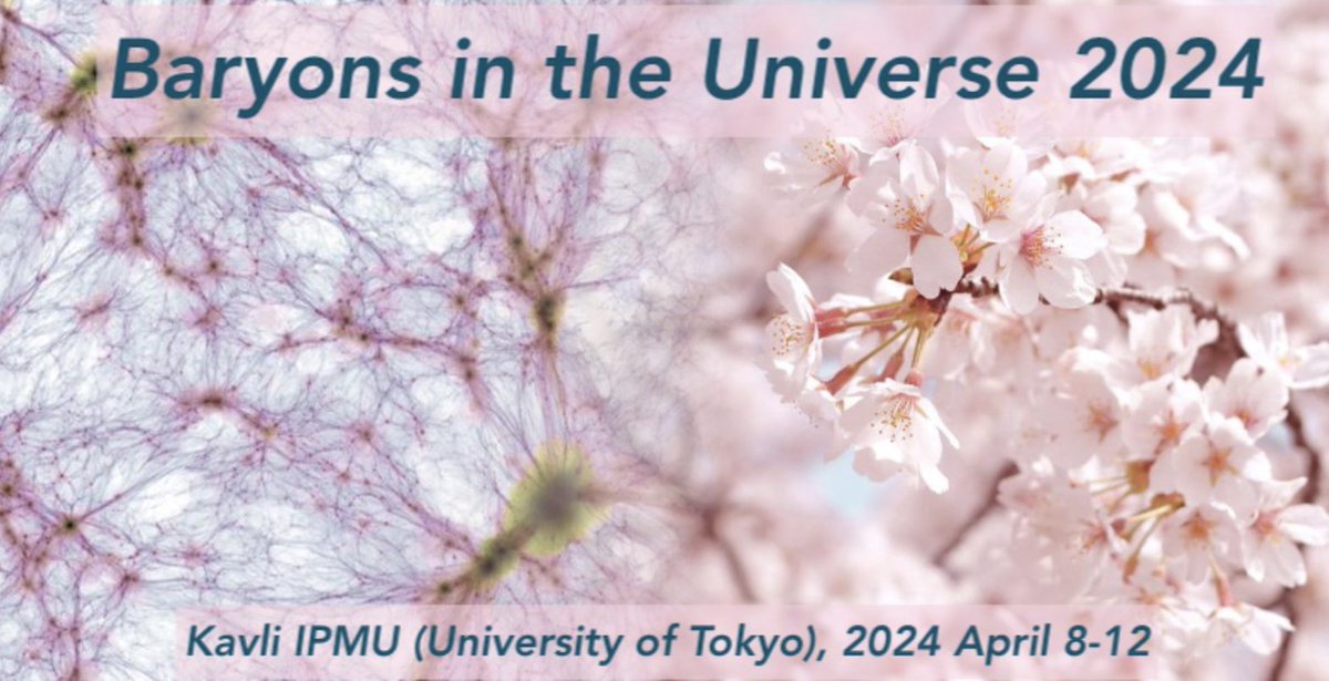 kheegster's tweet photo. I'm excited to announce that we will be hosting the 'Baryons in the Universe 2024' workshop at Kavli IPMU, in April 8-12, 2024.

We will bring together observers and theorists to discuss cosmic baryons, how to detect them, and their effect on cosmology. 

https://t.co/IcTOsfOZtA https://t.co/PwzxY4suKj
