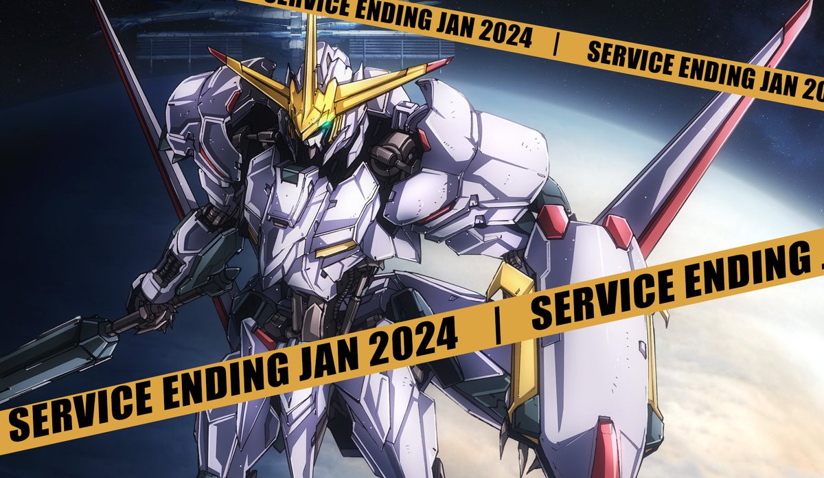 Another DED Bamco game. The official website for the Mobile Suit Gundam IRON-BLOODED ORPHANS G mobile app has announced that it will be ending its Mobile Suit Gundam IRON-BLOODED ORPHANS G mobile game service on January 11th, 2024.
#Gundam #gunpla #mecha #IBO