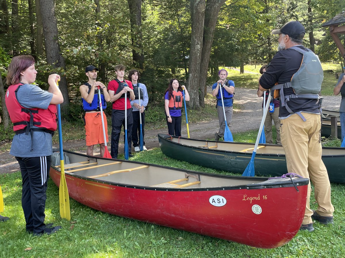 GarrettCollege's tweet photo. Our OLA 110 students had an unforgettable experience at New Germany State Park, honing their canoe skills during the Backcountry Living Skills Expedition. 🚣‍♀️🌲

#OutdoorAdventure #BackcountrySkills #StudentExpedition #ExploreGarrett https://t.co/hyJ7LMvJ57