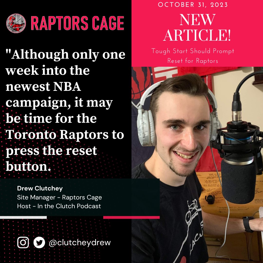 The NBA is back and so is Raptors Cage! To relaunch us into the season, @ClutcheyDrew gives us some insight as to why it may be time for the Raptors to press the reset button. raptorscage.ca/tough-start-sh…