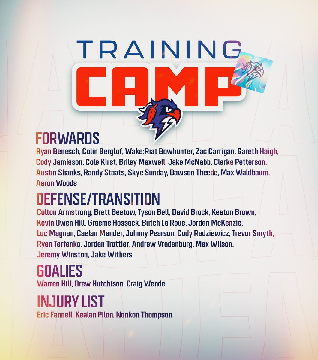 The men we're rolling with into our opening weekend of Training Camp⚡️

READ: bit.ly/TbirdsTraining…