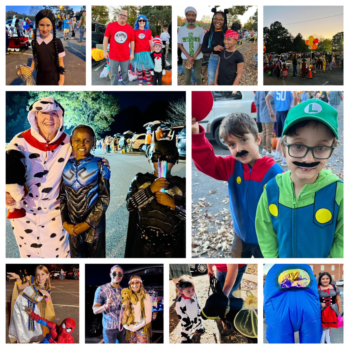 Amazing Trunk-or-Treat with Shiloh Baptist Church! We loved seeing the kids in their costumes &amp; spending time with all of our neighbors. Thank you to everyone that served, decorated trunks, &amp; donated candy to make this night extraordinary! We were blown away by the turnout! 
🧡