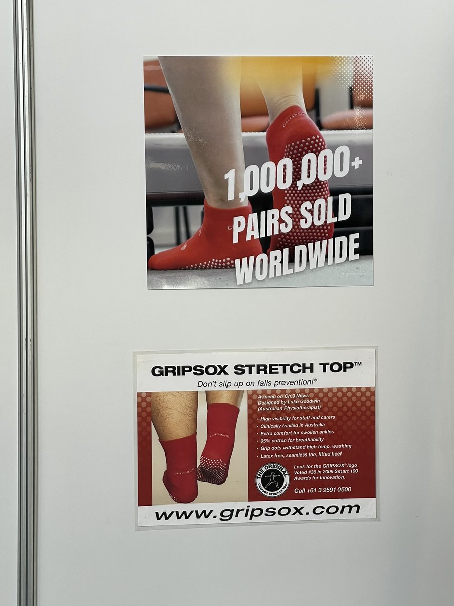 sox_man's tweet photo. Final day of #Quality2023 Be sure to drop by Booth No. 8 to look at our #GripSox product and learn how we can assist your Organisation with its #fallsprevention strategy. @QualityForum #healthcare #patientsafety https://t.co/Nsjy6MF9Rq