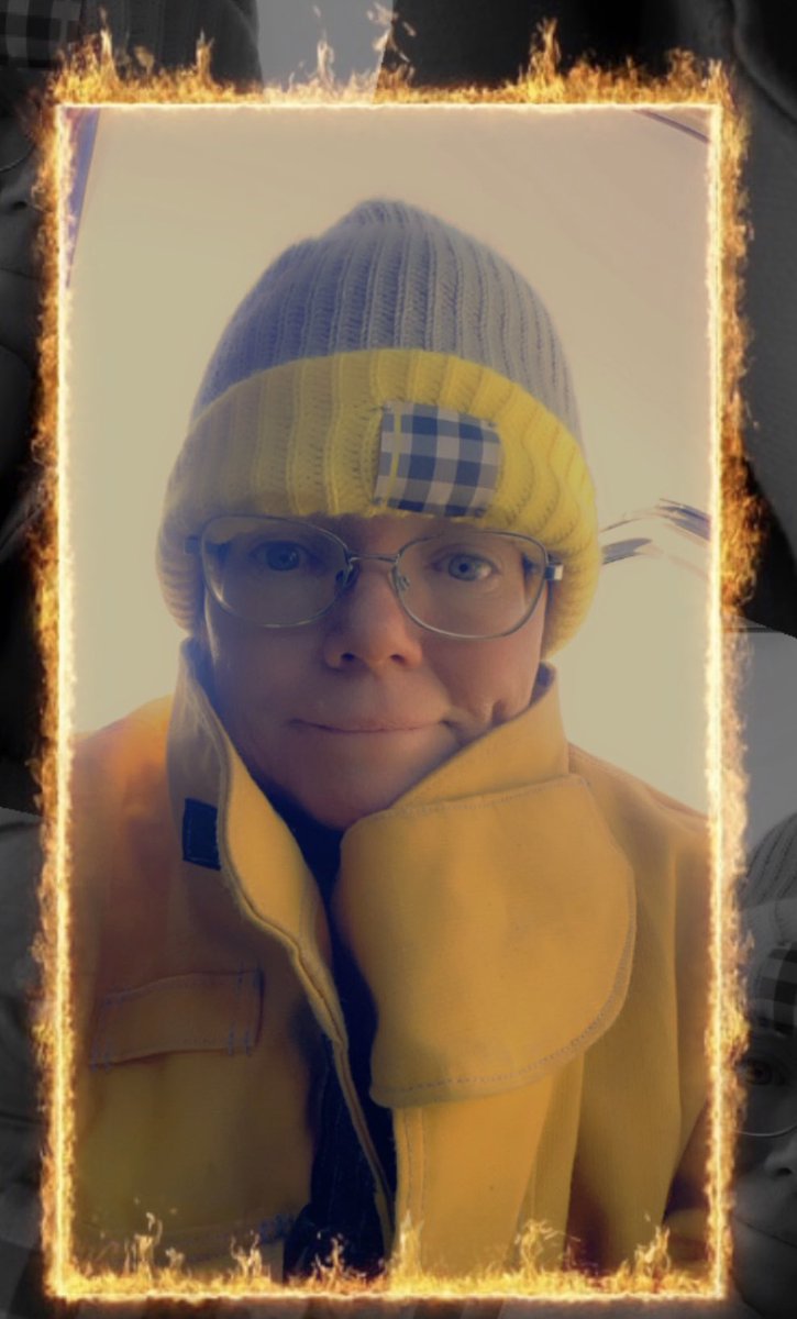 firefighter89's tweet photo. Doing what I love & post fire helmet my go to stocking cap from @Beekman1802Boys #SpreadSomeKindness #firefighterEMT https://t.co/gnCyJnvFXK