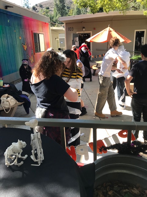 OVHSPrincipal1's tweet photo. Happy Halloween from Oak View!!! A little mummy wrapping contest during the Halloween party and a winner for the pumpkin painting contest! https://t.co/Um6ew0FeIT
