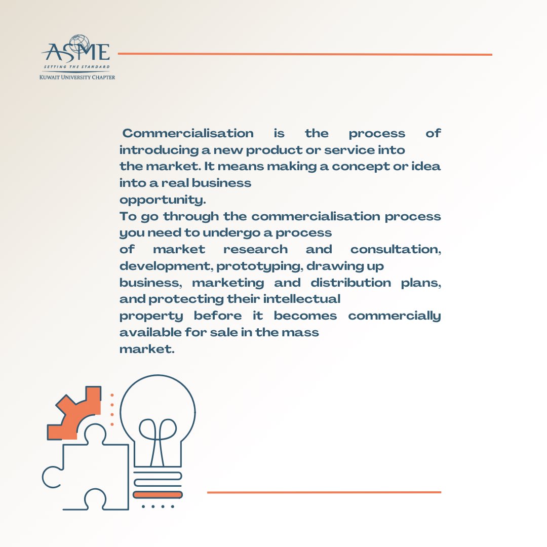 ASME_Kuwait's tweet photo. Join us for “From Idea to a Commercial Product” Seminar to learn how to turn your own ideas into a successful business!⚙️

Presented by Dr. Bader Alhashel &amp; Dr. Mishari Alnahed 

🗓️Wed. 1/11 
🕔 12:30 - 1:45pm
📍College of Engineering &amp; petroleum 
       South - 01 - D1 -090 https://t.co/VZsxXKmUWD