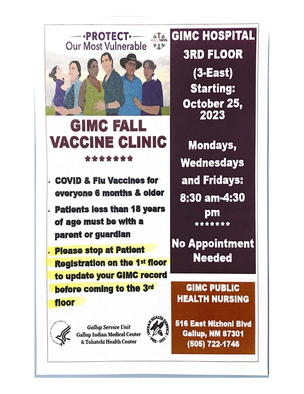 COPE_Program's tweet image. GIMC Vaccine Clinic is happening every Monday, Wednesday, and Friday from 8:30am-4:30pm!!