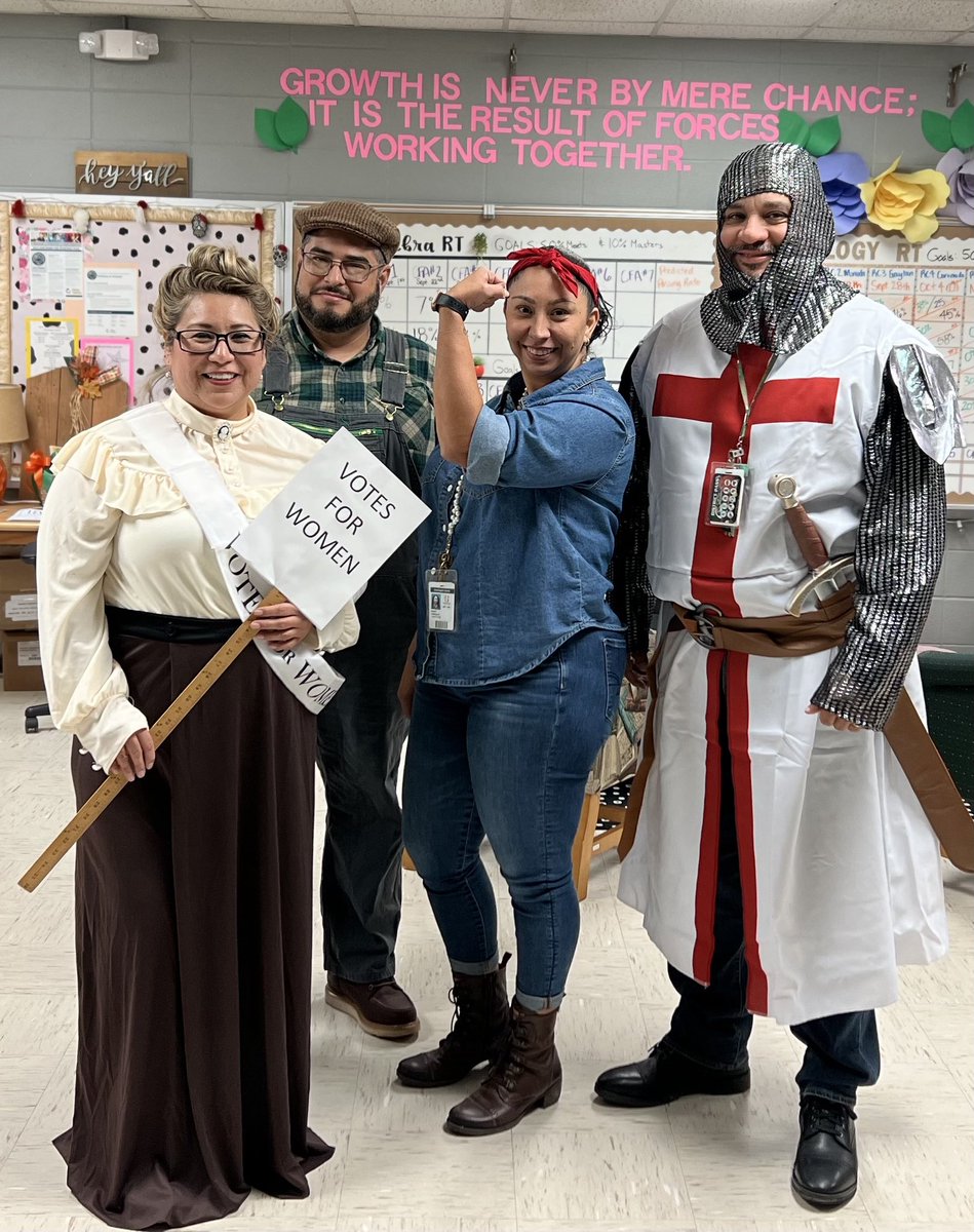 HCISD C&I (@hcisdcurriculum) on Twitter photo History Alive!
Teachers at Harlingen High School South help students understand history by providing historical context and depicting different historical periods, such as Women’s Suffrage, the Populist Party, Rosie the Riveter, and the Medieval Crusader. <a href="/HHSSouth/">Harlingen HS South</a> History Alive!
Teachers at Harlingen High School South help students understand history by providing historical context and depicting different historical periods, such as Women’s Suffrage, the Populist Party, Rosie the Riveter, and the Medieval Crusader. <a href="/HHSSouth/">Harlingen HS South</a> 