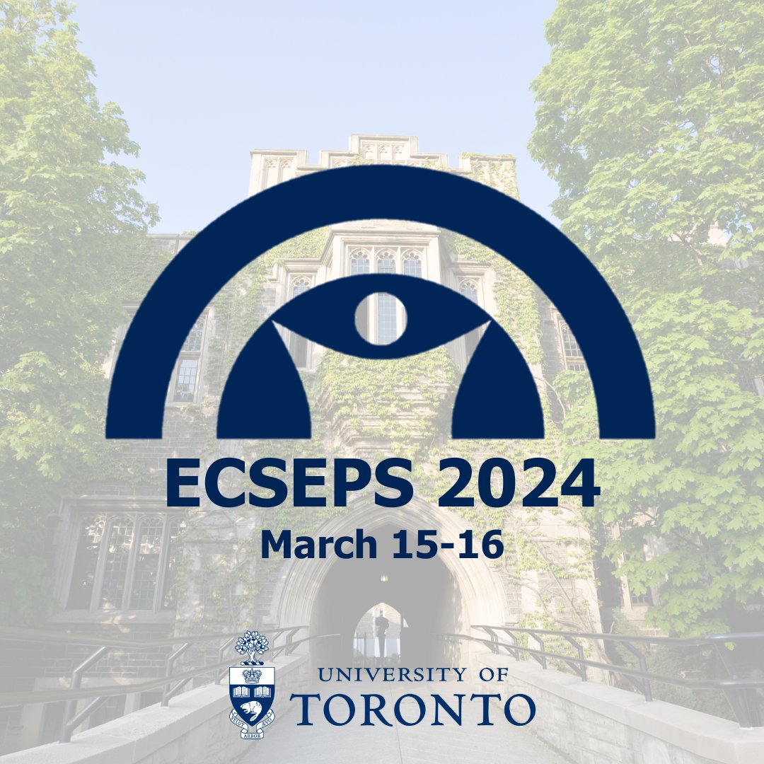 We are proud to announce that the University of Toronto is the host of ECSEPS 2024! We look forward to welcoming you all to our campus on March 15 & 16. Stay tuned for more information!