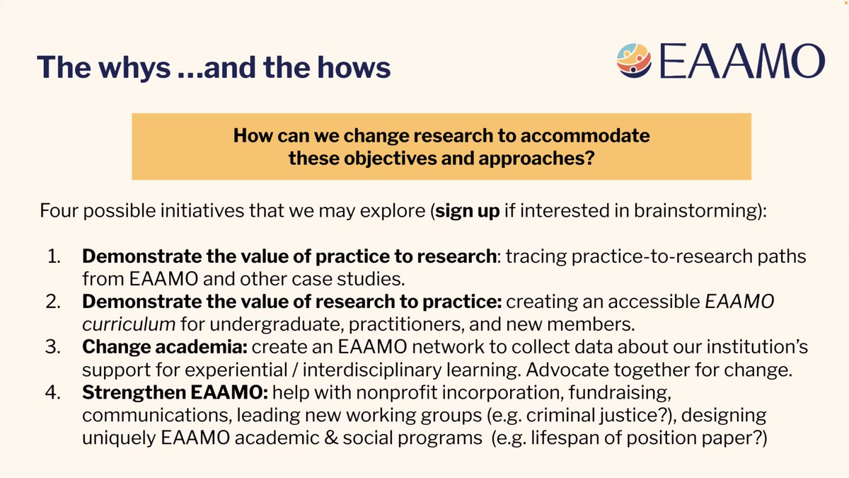 Incredible vision presented by @seralinardi for the future of @ACMEAAMO and @MD4SG, the future of bridging research and practice. So proud of her and the whole transition team.