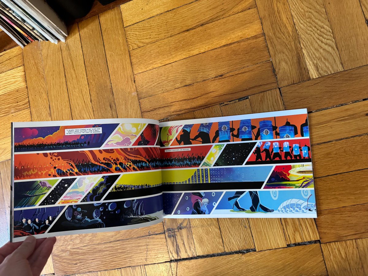 Here at Deathray HQ we're holding real copies of The Roman Stars in our hands, and what @wyrmsfornerves has done here with this horizontal presentation is unlike anything we've seen before.