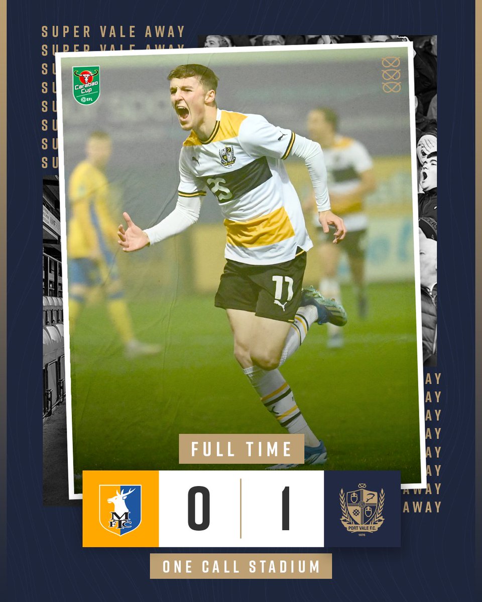 FULL TIME

THE VALIANTS ARE CARABAO CUP QUARTER FINALISTS FOR THE FIRST TIME IN OUR HISTORY!!

GET IN!! 

#PVFCLive | 0-1