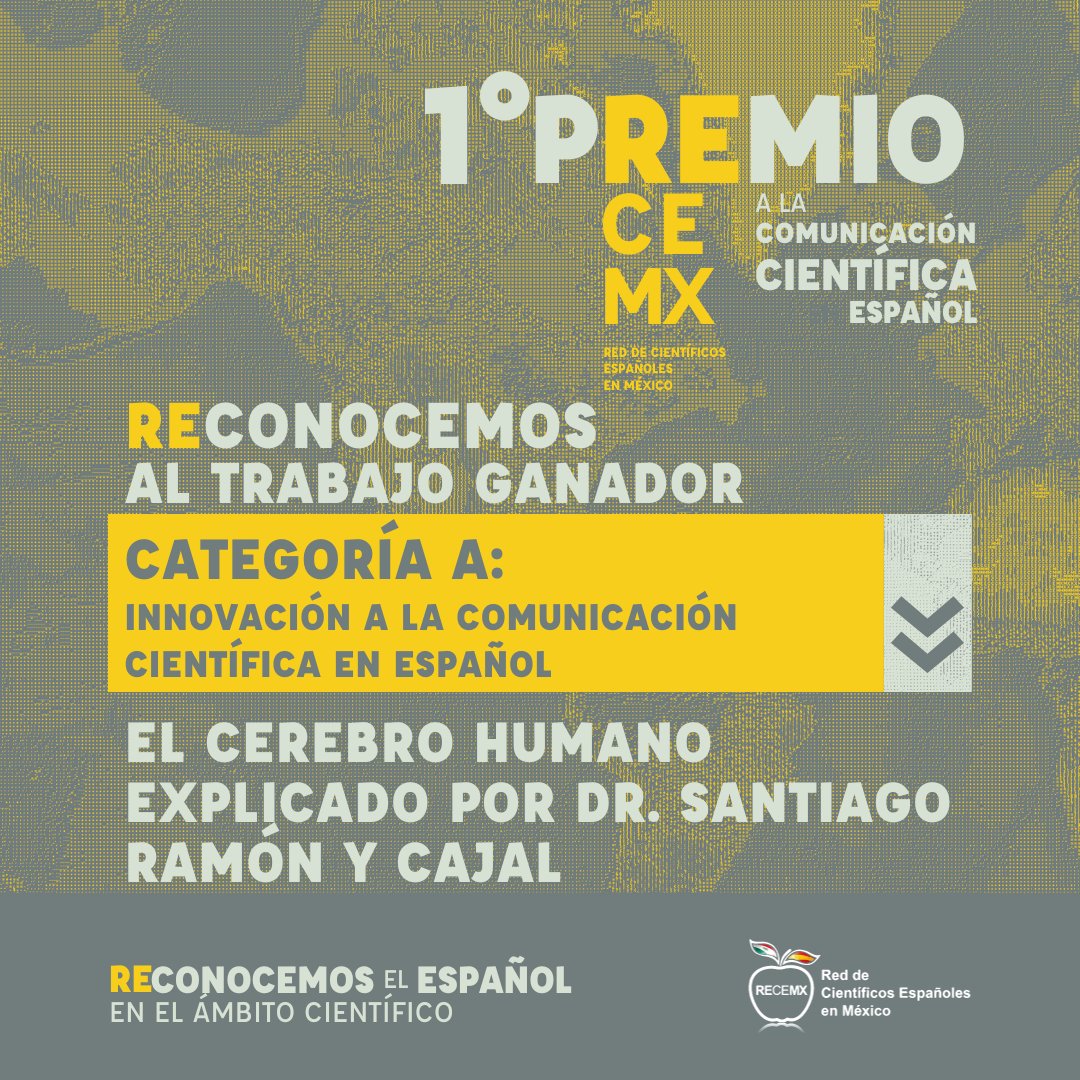 🏆🔬🌟¡Es un honor anunciar al trabajo ganador de la categoría Innovación en la Comunicación Científica en Español del #PremioRECEMX!🏆🔬🌟 Su enfoque creativo y su excelencia en la divulgación científica, nos inspira.