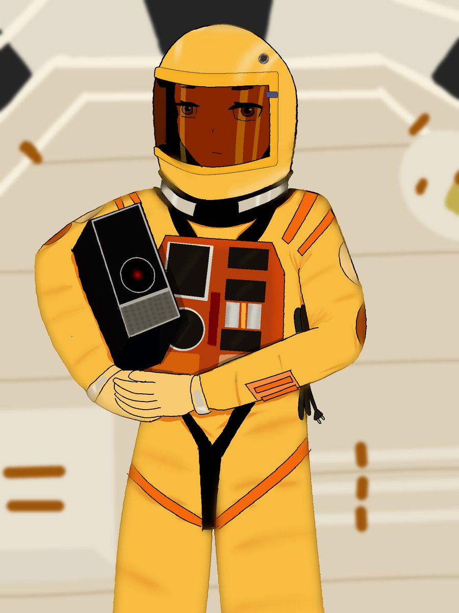 Werevivian_'s tweet image. John titor as hal 9000 and with space suit

(Twitter hastag are just doing funny thing that this is the 3rd time delete &amp;amp; repost)

#Reverse1999 
#Re1999FanartContest