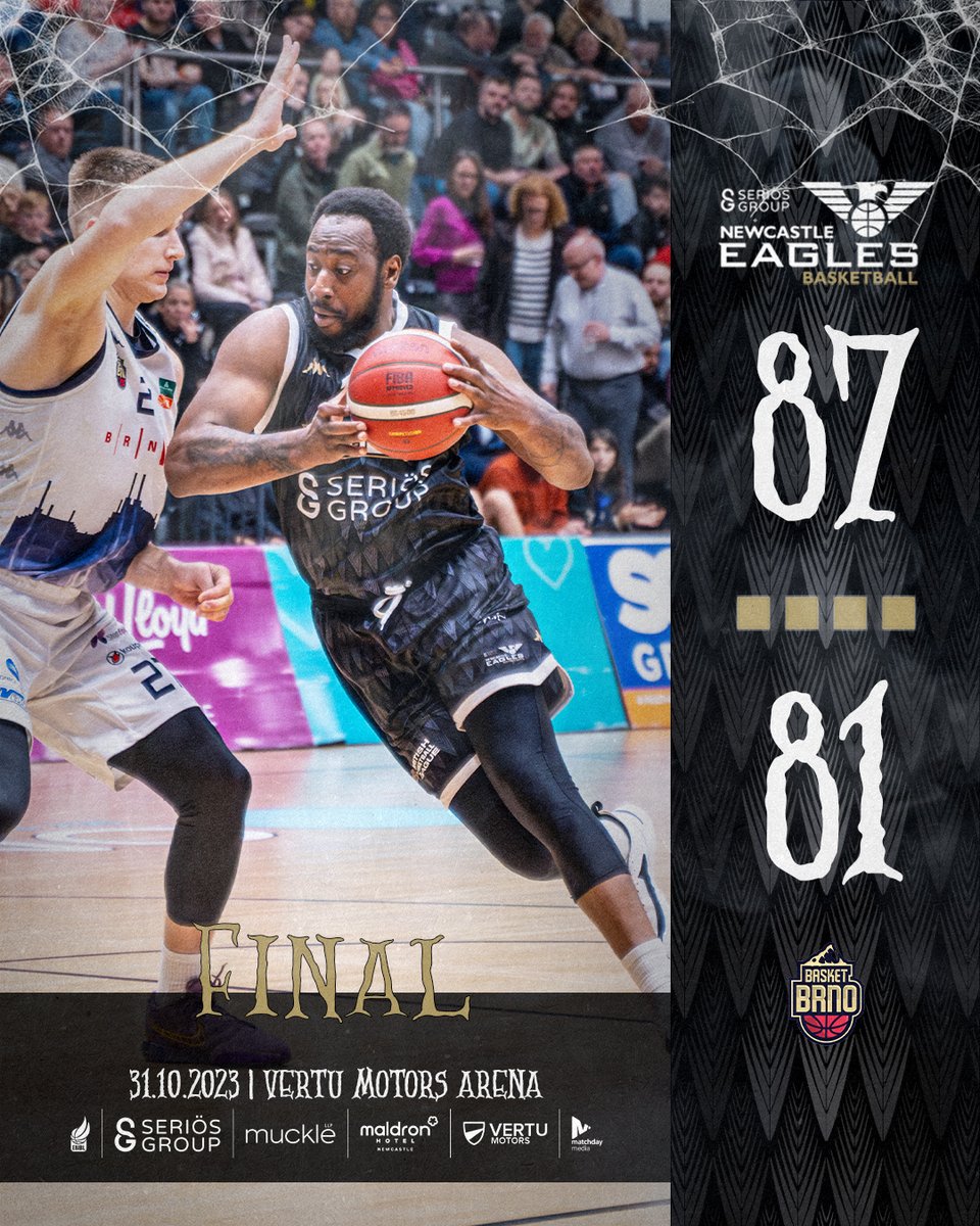 Newcastle Eagles (@newcastleeagle) on Twitter photo ๐ฎ๐ณ ๐ฌ๐๐๐ฅ๐ฆ ๐๐ก ๐ง๐๐ ๐ ๐๐๐๐ก๐!
๐ฆ
Your Eagles take a historic first European WIN!
๐ We're back in action on Friday 10th November at the <a href="/VertuArena/">Vertu Motors Arena</a>
๐ Tickets available at newcastle-eagles.com/tickets
#BritishBasketballLeague #ENBL #EaglesHalloweenHoops ๐ฎ๐ณ ๐ฌ๐๐๐ฅ๐ฆ ๐๐ก ๐ง๐๐ ๐ ๐๐๐๐ก๐!
๐ฆ
Your Eagles take a historic first European WIN!
๐ We're back in action on Friday 10th November at the <a href="/VertuArena/">Vertu Motors Arena</a>
๐ Tickets available at newcastle-eagles.com/tickets
#BritishBasketballLeague #ENBL #EaglesHalloweenHoops
