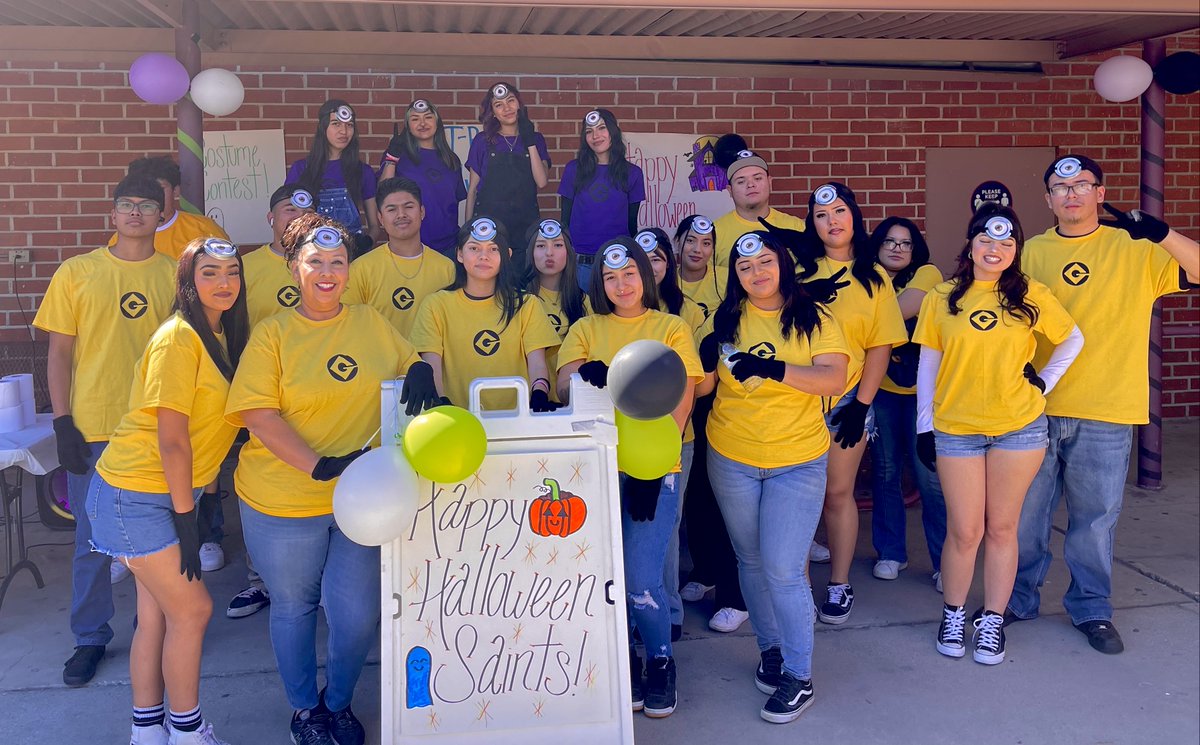 Happy Halloween from all of us at RSHS! 🎃 Our ASB students are rocking their minion costumes and we hope you have a spooktacular day filled with treats and fun! 👻🦇🍬 #RSHSHalloween #MinionCrew @ElRanchoSchools