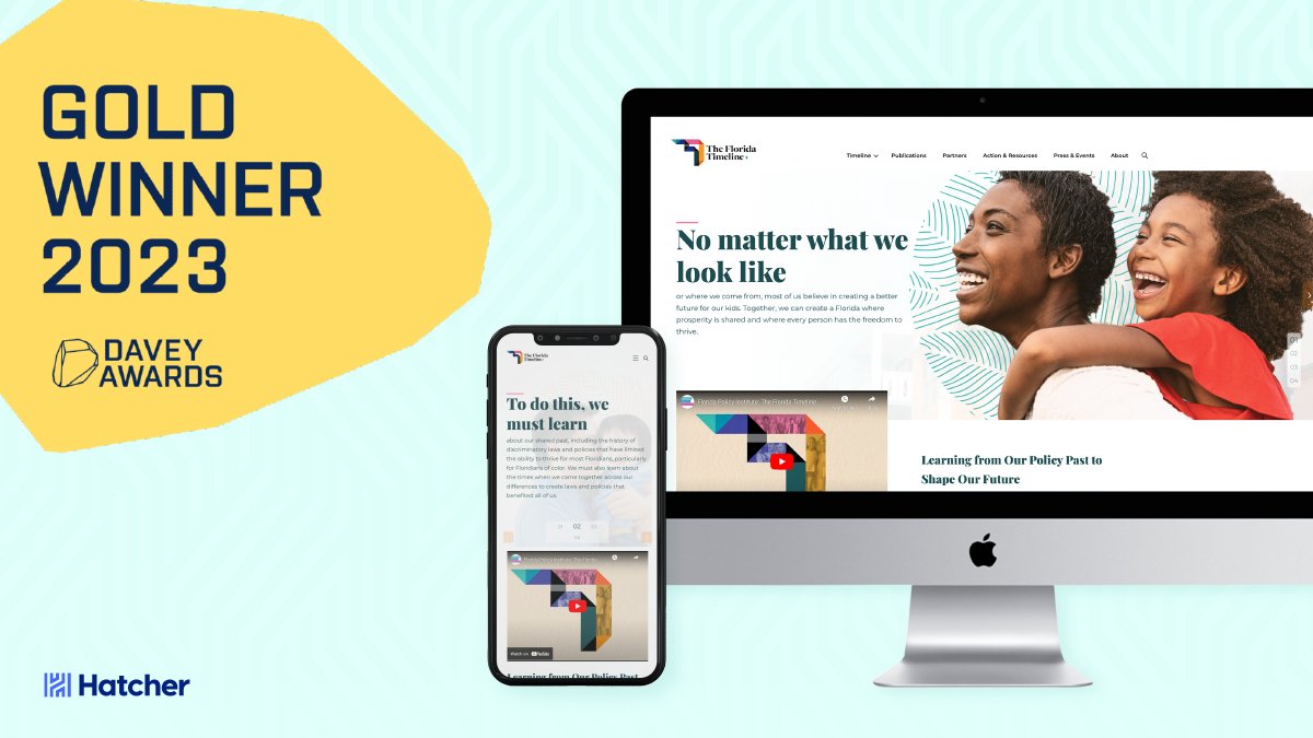 the hatcher group (@thehatchergroup) on Twitter photo Proud to see our client work for <a href="/NFWFnews/">National Fish and Wildlife Foundation</a> and <a href="/FloridaPolicy/">Florida Policy Institute</a> recognized as Gold and Silver winners of the 19th Annual <a href="/daveyawards/">Davey Awards</a>.
Learn more:
vimeo.com/761963046/293e…
floridatimeline.org Proud to see our client work for <a href="/NFWFnews/">National Fish and Wildlife Foundation</a> and <a href="/FloridaPolicy/">Florida Policy Institute</a> recognized as Gold and Silver winners of the 19th Annual <a href="/daveyawards/">Davey Awards</a>.
Learn more:
vimeo.com/761963046/293e…
floridatimeline.org