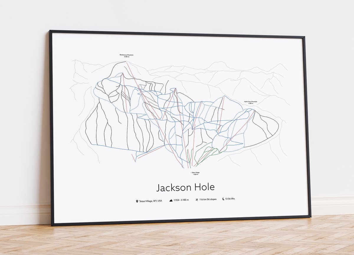 SmrtMindset's tweet image. Jackson Hole Ski Resort Map Poster
Bring the adrenaline of the Rocky Mountains into your home and let the winter fun begin! ❄️🏞️ #JacksonHole #Ski #Trailmap #Freeski