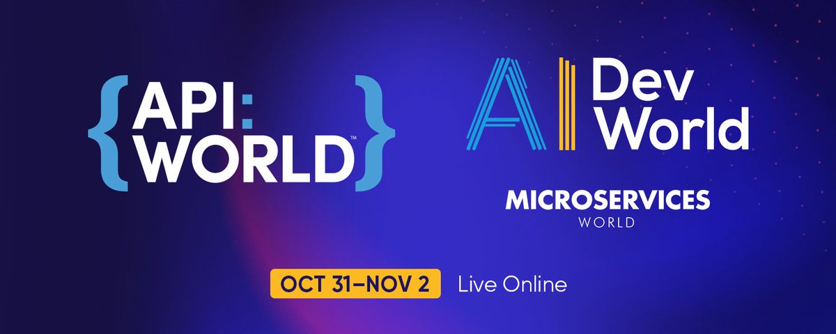 We're welcoming you this week for a virtual experience of tech brilliance at APIWorld + AI DevWorld 2023! Get ready to explore, learn, and innovate from the comfort of your screen. Don't miss out on this digital tech adventure! Tune in: app.hopin.com/events/api-wor…