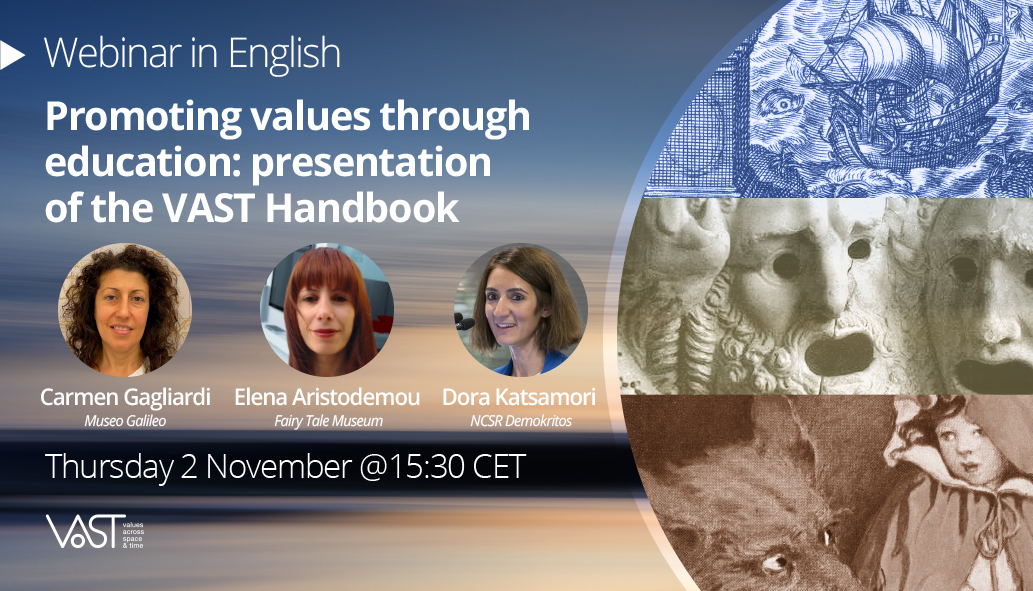 🖥️ We are continuing with webinar #5 in the series titled "Promoting #values through education: presentation of the VAST Handbook" in English.
Join us Thursday 2 Nov, 15:30 CET!
vast-project.eu/news-events/we…
Organised by partners <a href="/iit_demokritos/">IIT, NCSR Demokritos</a> <a href="/museogalileo/">Museo Galileo</a> Fairy Tale Museum