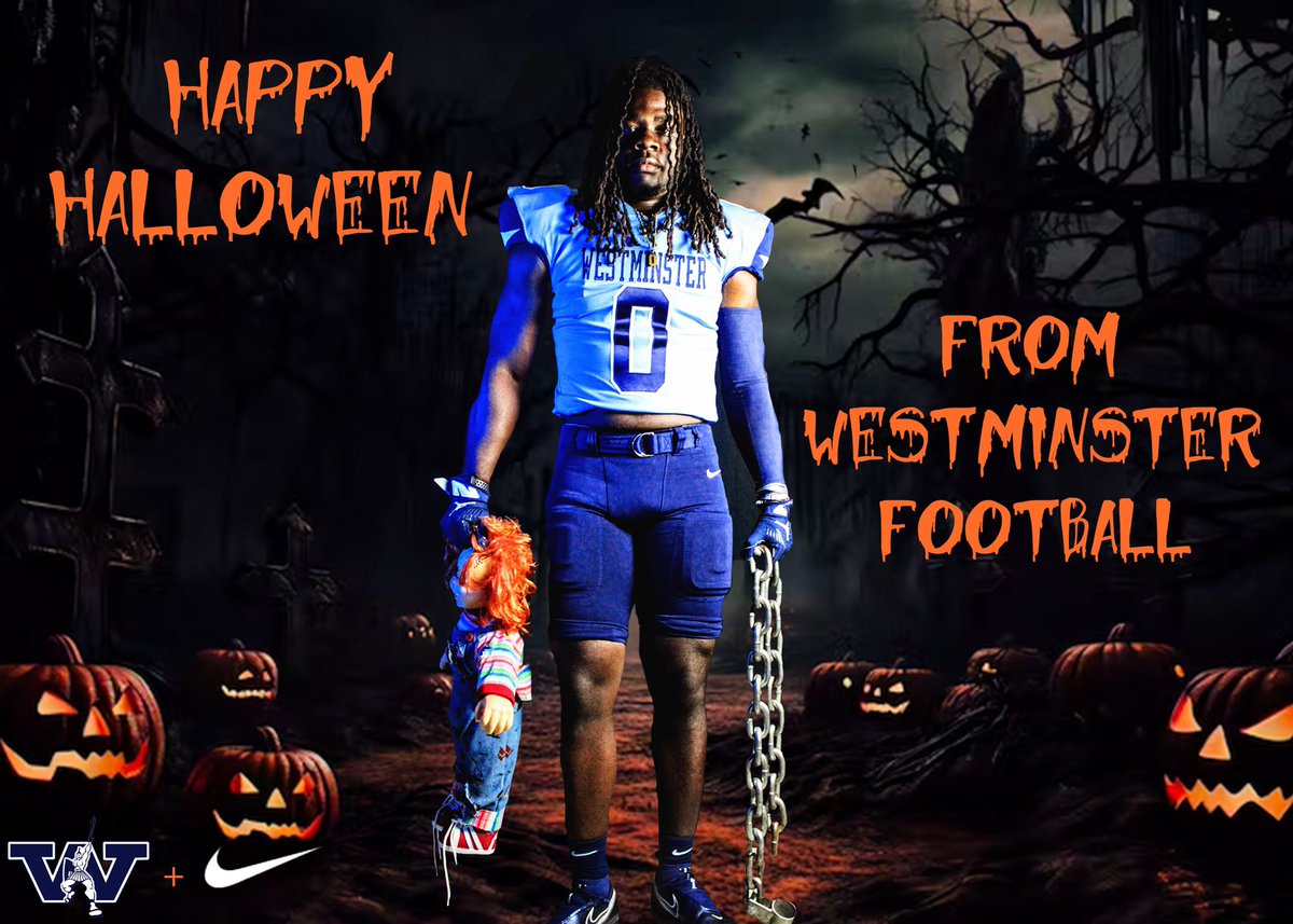 Have a Safe and Happy Halloween from Westminster Football! 🎃🚾⚔️ #EARNYOURSWORD | #TITANUP