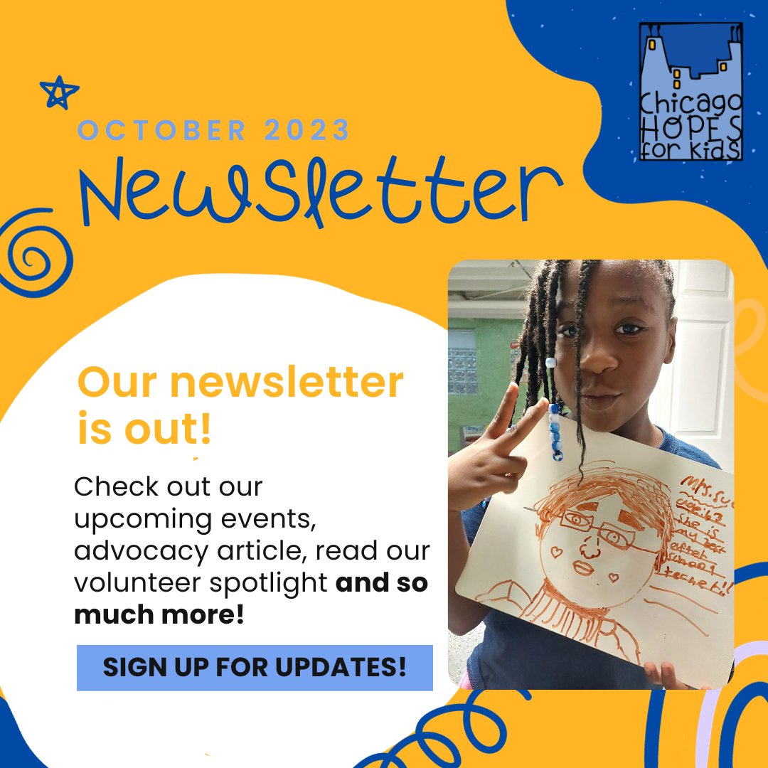 Our October newsletter is here! Read more about what's happening at HOPES and subscribe to future newsletters by visiting #LinkInBio #ChiHOPES