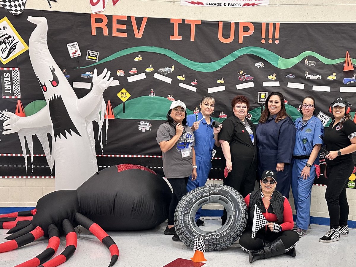 Doing our thing this Halloween! Rev it up! North Star pit crew! 🏁🚩