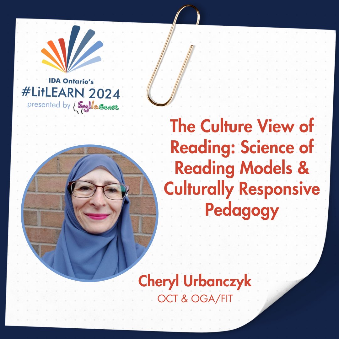 IDA_Ontario's tweet photo. 🎉More exciting news for #LitLearn2024! We are thrilled to announce that @CherylUrbanczyk @learnliteracy1 will be part of our incredible lineup of speakers. Don't miss her session. Learn more https://t.co/taRhq6whP0 https://t.co/GlhKj8NBuy