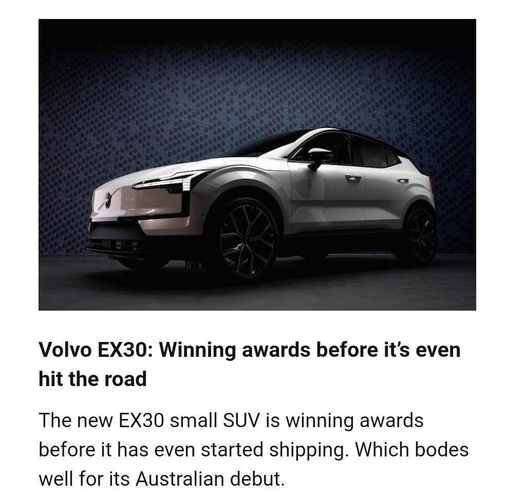 Really? The #EX30 looks good on paper but who hands out #awards before a car has been real world tested by Customers instead of paid journalist? #ev #volvo #independentjournalism