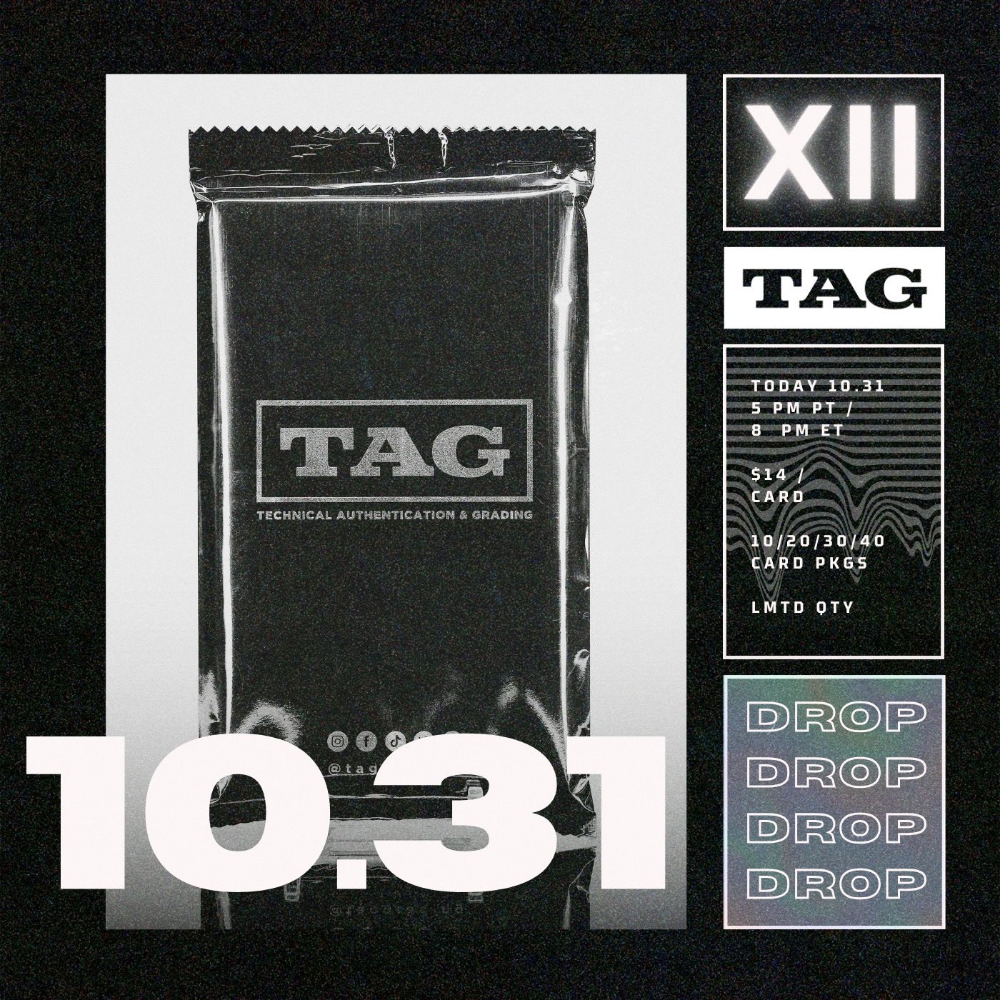 TAG on X: T A G _ G R A D I N G _ D R O P _ X I I TODAY / 10/31