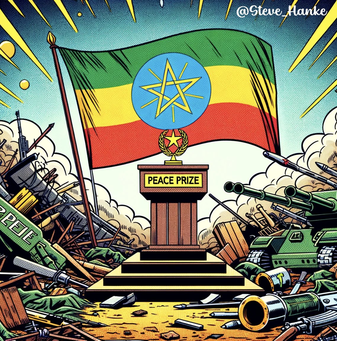 steve_hanke's tweet image. #EthiopiaWatch: Welcome to Ethiopia, where Nobel Peace Prize winner PM Abiy Ahmed runs the show in the name of BRUTALITY, DEATH, &amp;amp; DESTRUCTION.