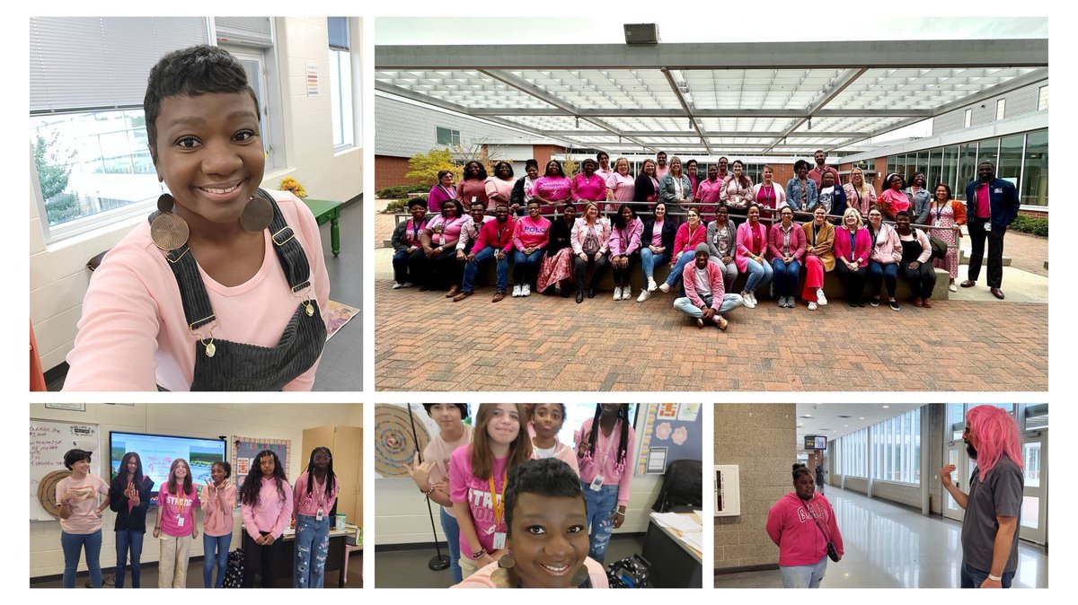 We looked good in our PINK today!!! @mullerroad #PinkOut #WearPink #WalkforaCure #studentcouncil #WeWin