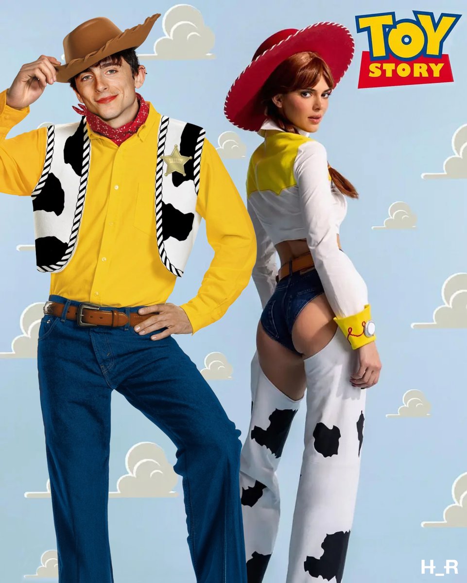 Move over Barbie + Ken - It’s time for Jessie + Woody!

Kendall Jenner + Timothée Chalamet took to the streets of LA recreating Kendals seminal 2022 lewk!

Keep it in the family 🎃🤠🎃 #HappyHalloween #Halloween #TimotheeChalamet #KENDALL #ToyStory #Barbie #HeyReilly