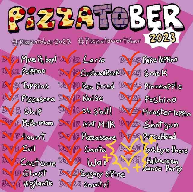 Ngc42Lu1's tweet photo. Bye, bye there
.
Mix
.
Halloween dance party ✨
.
.
.
.
#pizzatower #pizzatowertober #pizzatober #Pizzatober2023
#pizzatowerhalloween #pizzatowerhalloween2023 #Peppino #GustavoandBrick #Mrstick #fakePeppino #Mort #Thenoise #Noisette #Pepperman
#Vigilante #PizzaHead #Gerome https://t.co/309e8GuoHZ