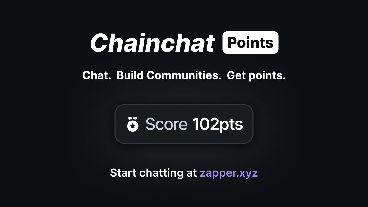 Chainchat by Zapper ⛓️💬 tweet media