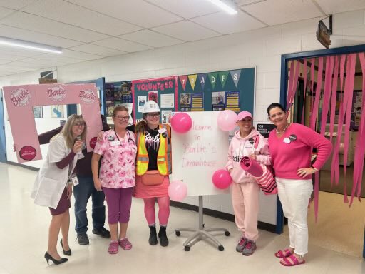 Our Guidance team was full of spirit today as they turned their office into Barbie land!  Meet the career Barbies!